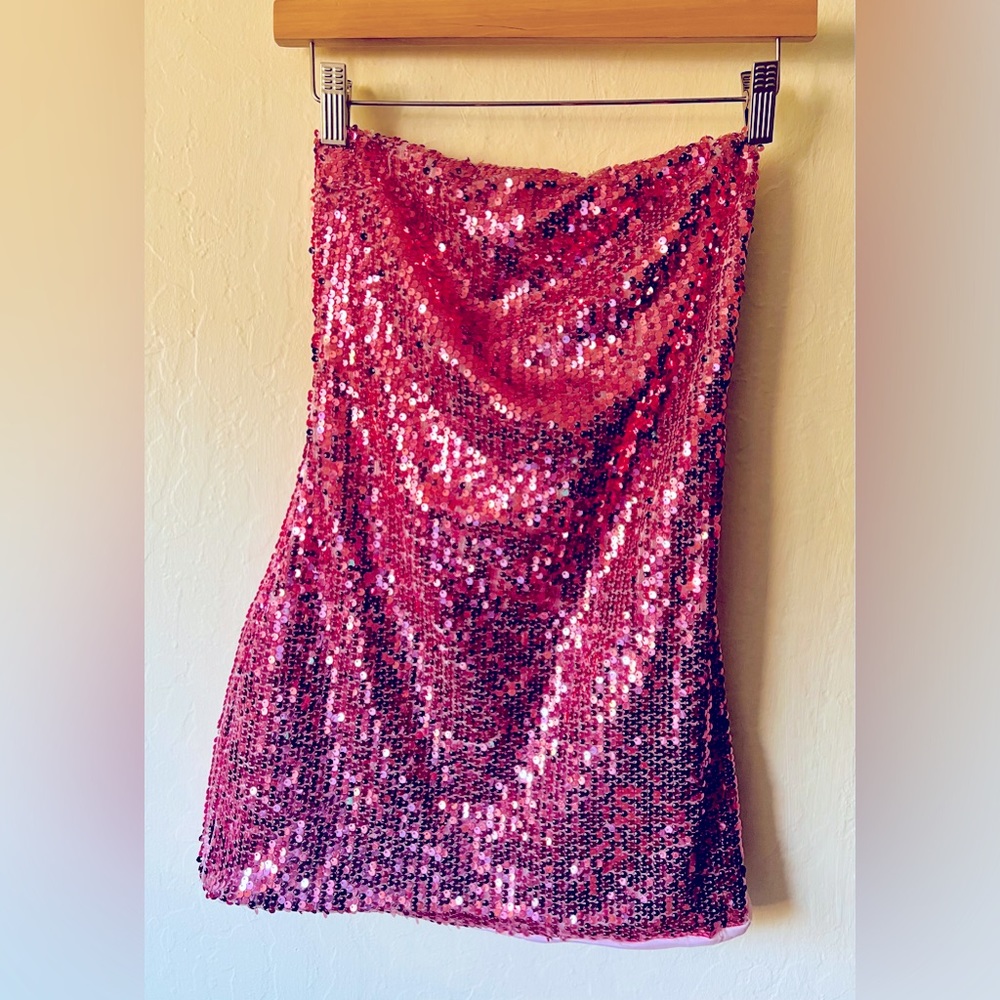 Swifty Style Pink Sequin Tube Dress